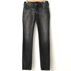 True Religion: Julie (Black distressed denim)